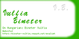 vulfia bineter business card